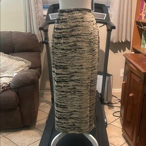 Chaus Black and Cream Maxi Skirt Size 6